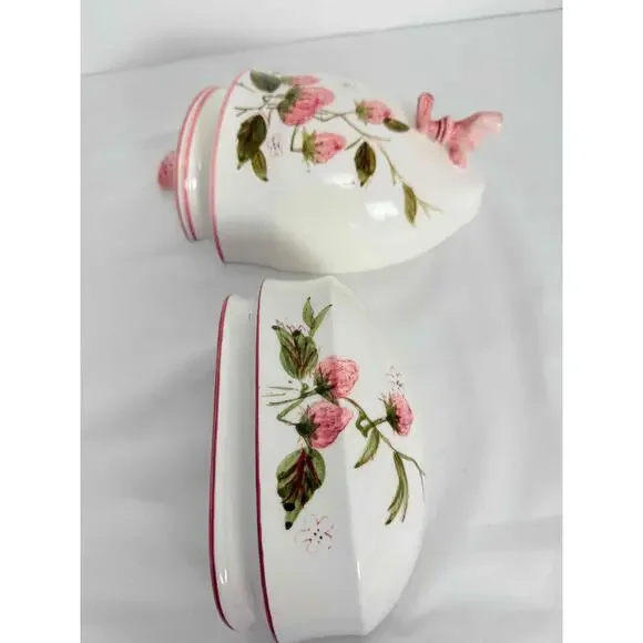 Creative Imports Vintage Pink Floral Wall Fountain Pocket Ceramic - Picture 4 of 15